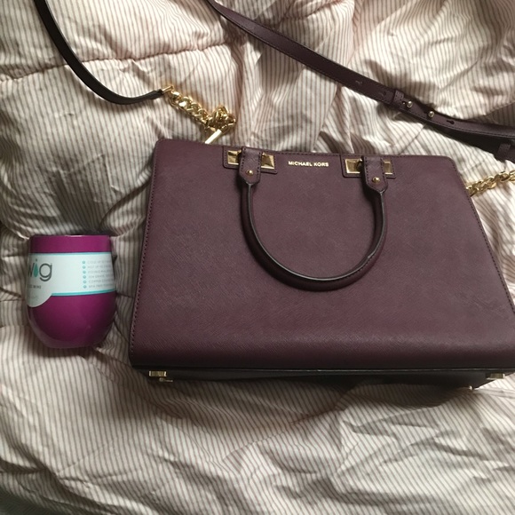 Michael Kors Plum Large Satchel - Picture 7 of 8